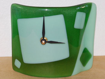 Green Standing Clock