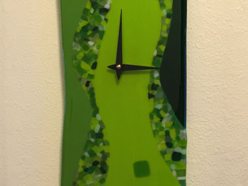 Green Confetti Clock