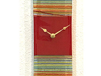 Red Stripe Clock (Narrow)