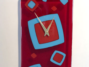 Red & Turquoise Clock
