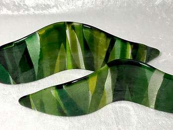 Green Waves Standing Sculpture